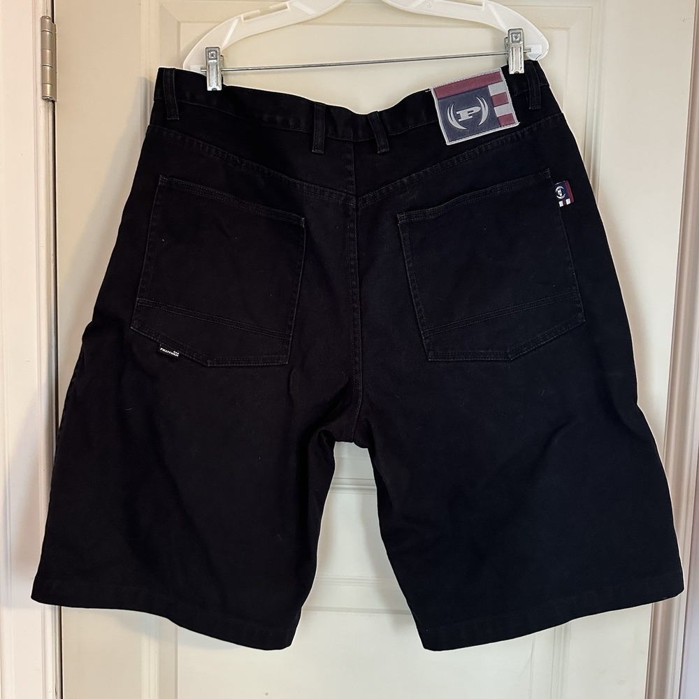VTG Phat Farm Shorts Men's 36 Black Denim Baggy Jean Jorts Y2K 90s Baggy Cotton